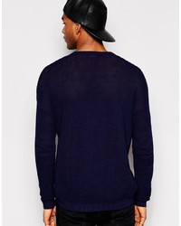 Asos Brand Sweater In Mesh