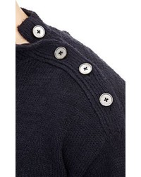 Camoshita Button Shoulder Sweater Blue