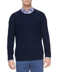 Vince Cashmere Crewneck Pullover Sweater Navy