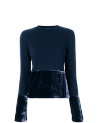 Cashmere In Love Cashmere Jumper With Velvet Panels