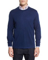 Neiman Marcus Cashmere Silk Crewneck Sweater