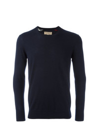 Burberry Check Jacquard Detail Cashmere Sweater