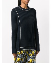 Sara Lanzi Contrast Ribbed Sweater