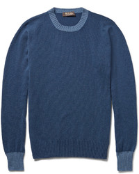 Loro Piana Contrast Trim Baby Cashmere Sweater