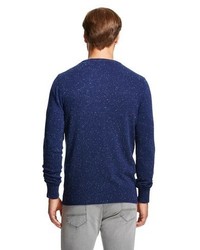 Merona Crew Neck Donegal Sweater Oxford Blue Tm