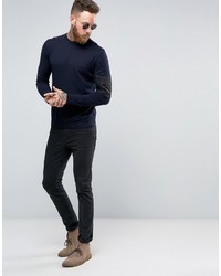 Asos Crew Neck Sweater With Military Pocket Styling