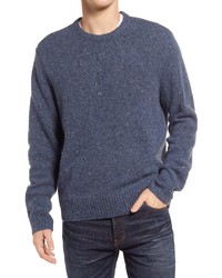 Madewell Crewneck Sweater In Navy Donegal At Nordstrom