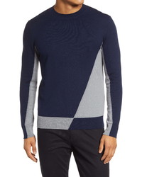 KARL LAGERFELD PARIS Diagonal Colorblock Sweater