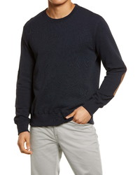 Billy Reid Dover Terry Crewneck Sweater With Patches