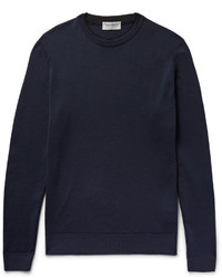 John Smedley Failand Contrast Trimmed Merino Wool Sweater