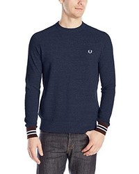 Fred Perry Textured Yarn Pique Crew Neck