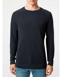 Selected Homme Blue Crew Neck Sweater
