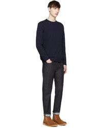 Naked & Famous Denim Indigo Slim Crewneck Sweatshirt