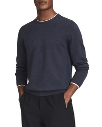 Reiss Justice Solid Cotton Crewneck Sweater