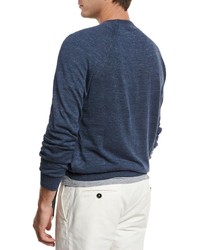 Brunello Cucinelli Linen Cotton Raglan Sweatshirt