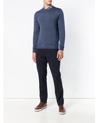Canali Long Sleeve Fitted Sweater
