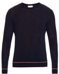 Moncler Long Sleeved Cotton Knit Sweater