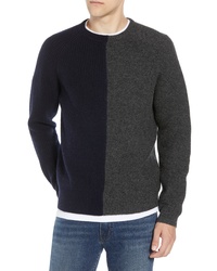 French Connection Mixed Texture Wool Blend Sweater