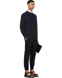 Marc by Marc Jacobs Navy Blue Terrence Terrycloth Sweatshirt