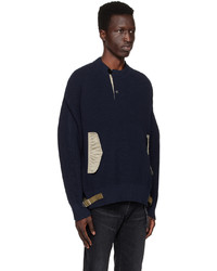 Sacai Navy Cinch Sweater