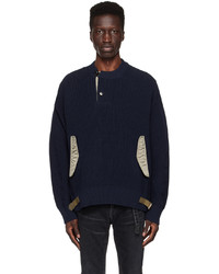 Sacai Navy Cinch Sweater