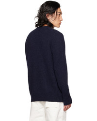 Jil Sander Navy Embroidered Sweater