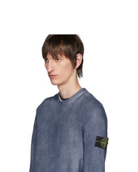 Stone Island Navy Hand Dyed Knit Sweater