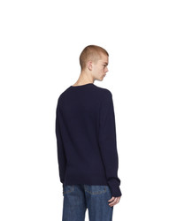 Acne Studios Navy Kalon Face Sweater