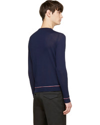 Moncler Navy Knit Classic Logo Sweater