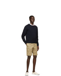 Thom Browne Navy Merino Relaxed Fit Sweater