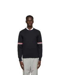 Thom Browne Navy Milano Stitch Rwb Stripe Sweater
