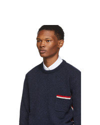 Thom Browne Navy Relaxed Fit Sweater