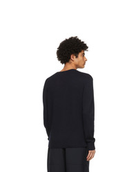 Jil Sander Navy Virgin Wool Sweater