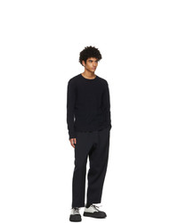 Jil Sander Navy Virgin Wool Sweater