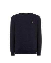 New Look Navy Flecked Button Pocket Sweater