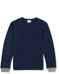 Oliver Spencer Loungewear Fleece Back Cotton And Cashmere Blend Jersey Sweatshirt