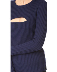 Frame Overlap Rib Sweater