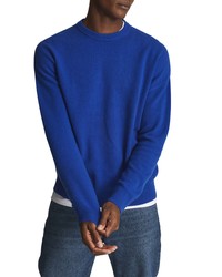 Reiss Parks Wool Crewneck Sweater In Bright Blue At Nordstrom