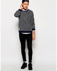 NATIVE YOUTH Pattern Knitted Crew Neck Sweater