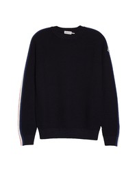 Moncler Piped Sleeve Waffle Knit Sweater