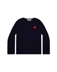 Comme des Garcons Play Heart Patch Cotton Sweater