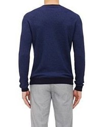 Zanone Reversible Crewneck Sweater Blue