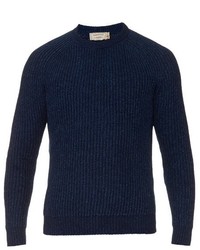 MAISON KITSUNÉ Ribbed Knit Cotton Sweater