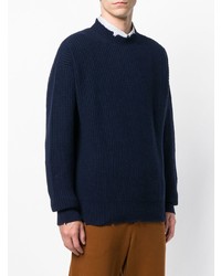 MSGM Ribbed Raw Sweater