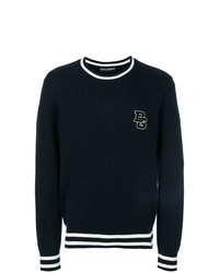 Dolce & Gabbana Ribbed Stripe Hem Sweater