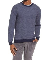 Brax Rick Merino Wool Jacquard Crewneck Sweater
