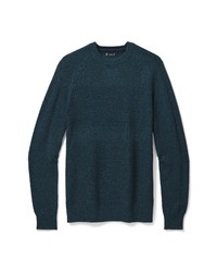 Smartwool Ripple Ridge Crew Sweater In Deep Navyprussian Blue At Nordstrom