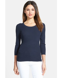 Classiques Entier Scoop Neck Ribbed Pullover