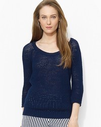 Lauren Ralph Lauren Scoop Neck Three Quarter Sleeve Sweater