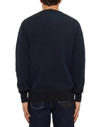 Givenchy Slim Fit Mesh Effect Cotton Blend Sweater
